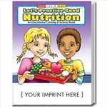 SC0429 Lets Practice Good Nutrition Coloring and Activity Book With Custom Imprint